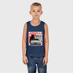 Майка детская хлопок Nissan Skyline, цвет: тёмно-синий — фото 2