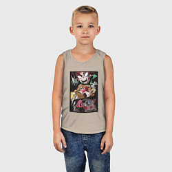 Майка детская хлопок Тандзиро Зеницу Инозука манга Клинок рассекающий д, цвет: миндальный — фото 2