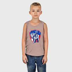 Майка детская хлопок Elephant USA, цвет: пыльно-розовый — фото 2