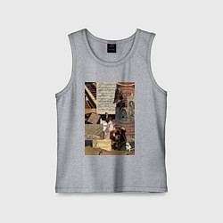 Майка детская хлопок Музыка коллаж ноты, цвет: меланж