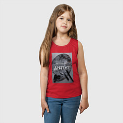 Майка детская хлопок Художник палитра aesthetic, цвет: красный — фото 2