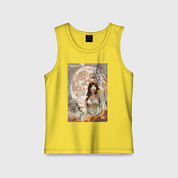 Майка детская хлопок Фемида богиня правосудия, цвет: желтый