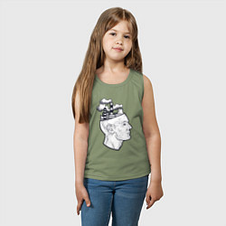 Майка детская хлопок Фабрика в голове работяги, цвет: авокадо — фото 2