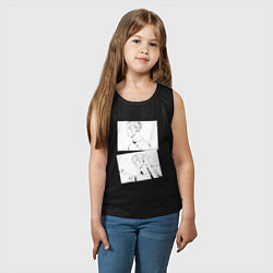 Майка детская хлопок Эмоции Сугуру Гето - Магическая битва, цвет: черный — фото 2