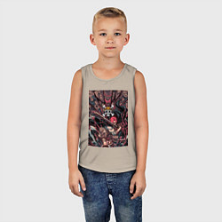 Майка детская хлопок Ван-Пис Шанкс команда, цвет: миндальный — фото 2