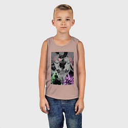 Майка детская хлопок Ван-Пис Зоро Ророноа пират, цвет: пыльно-розовый — фото 2