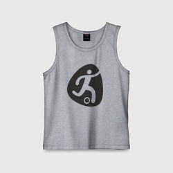 Майка детская хлопок Football play, цвет: меланж