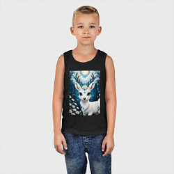 Майка детская хлопок Сказочный олененок, цвет: черный — фото 2