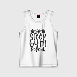 Детская майка Eat sleep gym