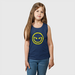 Майка детская хлопок Evil smile, цвет: тёмно-синий — фото 2