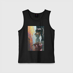 Майка детская хлопок Художник рисует, цвет: черный