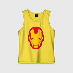 Майка детская хлопок Iron man logo, цвет: желтый