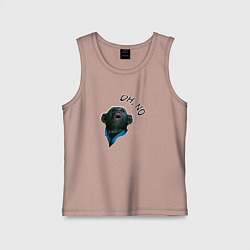 Майка детская хлопок Oh, no monkey, цвет: пыльно-розовый