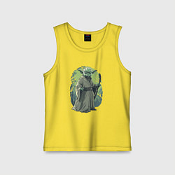 Майка детская хлопок Йода - Звездные войны, цвет: желтый