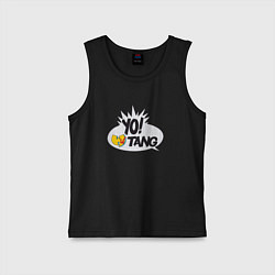 Майка детская хлопок Yo Wu-Tang, цвет: черный