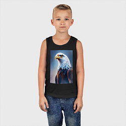 Майка детская хлопок Грациозный орел, цвет: черный — фото 2