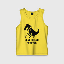 Майка детская хлопок Godzilla best friend, цвет: желтый