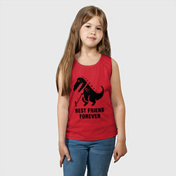 Майка детская хлопок Godzilla best friend, цвет: красный — фото 2