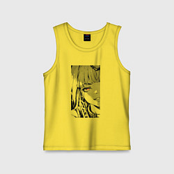 Майка детская хлопок Оранжевоглазая яндере, цвет: желтый