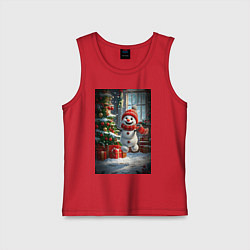 Детская майка Веселый снеговик