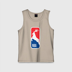 Майка детская хлопок NBA Bucks, цвет: миндальный