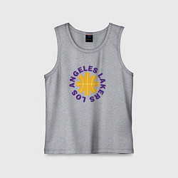 Майка детская хлопок LA Lakers team, цвет: меланж