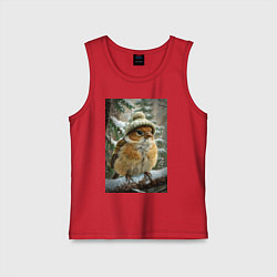 Детская майка Воробей в шапке