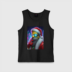 Майка детская хлопок Simpson Claus - cyberpunk, цвет: черный