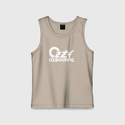 Майка детская хлопок Ozzy Osbourne - logo, цвет: миндальный