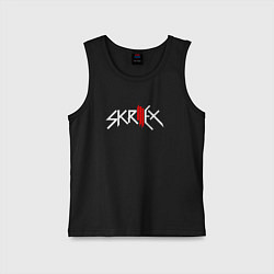 Майка детская хлопок Skrillex - logo, цвет: черный