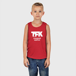 Майка детская хлопок Thousand Foot Krutch - logo, цвет: красный — фото 2