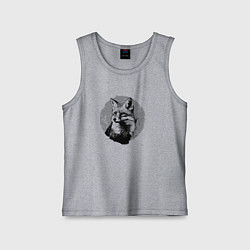 Майка детская хлопок Очень хитрая лиса, цвет: меланж