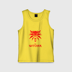 Майка детская хлопок The witcher games, цвет: желтый