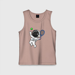 Майка детская хлопок Космический теннис, цвет: пыльно-розовый