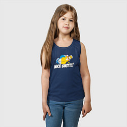 Майка детская хлопок Гомер играет в теннис, цвет: тёмно-синий — фото 2