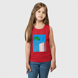 Майка детская хлопок Калифорния вайб, цвет: красный — фото 2