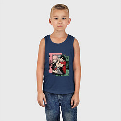 Майка детская хлопок Моя геройская академия Бакуго и Деку, цвет: тёмно-синий — фото 2