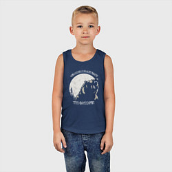 Майка детская хлопок Велес - чти свои корни, цвет: тёмно-синий — фото 2