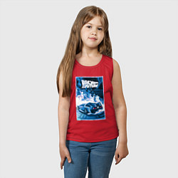 Майка детская хлопок Назад в будущее - делориан, цвет: красный — фото 2