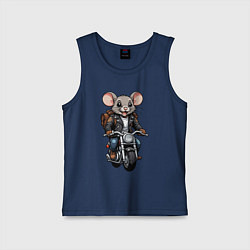 Майка детская хлопок Biker mice, цвет: тёмно-синий
