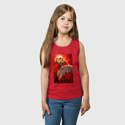 Майка детская хлопок Empire of Humanity - Warhammer, цвет: красный — фото 2