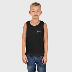 Майка детская хлопок Я русский - текстом рун, цвет: черный — фото 2