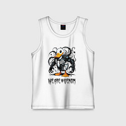 Майка детская хлопок Venom-Duck - meme, цвет: белый