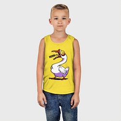 Майка детская хлопок Гусь - кряк, цвет: желтый — фото 2