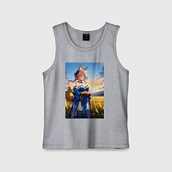 Майка детская хлопок Tamamo no Mae Fate Grand Order, цвет: меланж