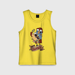 Майка детская хлопок Flapjack - heart candies, цвет: желтый