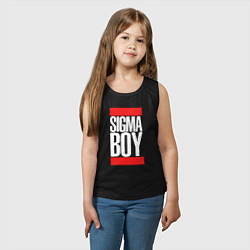 Майка детская хлопок Sigma boy, цвет: черный — фото 2