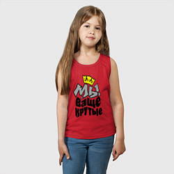 Майка детская хлопок Мы ваще крутые, цвет: красный — фото 2