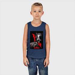 Майка детская хлопок Бэтмен и пингвин, цвет: тёмно-синий — фото 2