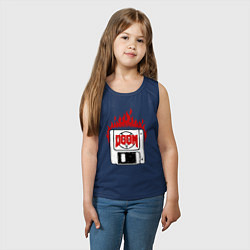 Майка детская хлопок Дискета с думом, цвет: тёмно-синий — фото 2